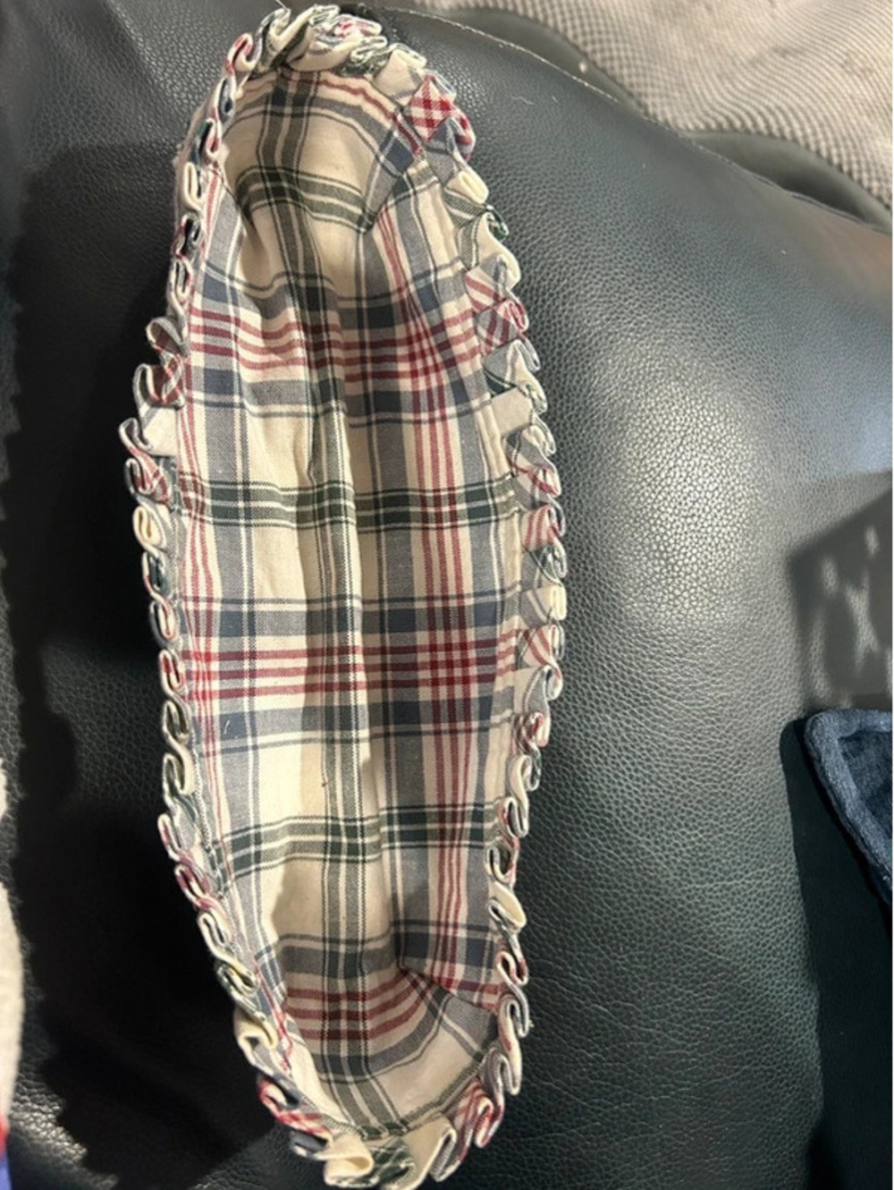 Longaberger Cracker basket liner Market Plaid